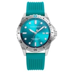 Reloj Viceroy Heat de hombre con esfera y correa silicona verde, 401367-67.
