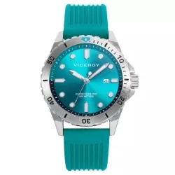 Reloj Viceroy Heat de hombre con esfera y correa silicona verde, 401367-67.