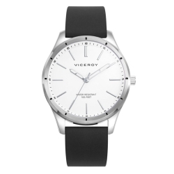 Reloj Viceroy Grand hombre esfera blanca y correa silicona, 401383-07.