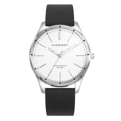 Reloj Viceroy Grand hombre esfera blanca y correa silicona, 401383-07.