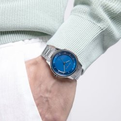 Reloj Viceroy Air de hombre en acero con esfera azul, 401389-36.
