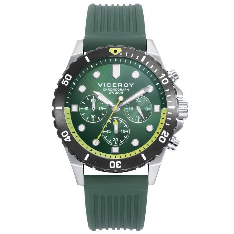 Reloj Viceroy Heat de hombre, cronógrafo y verde, 401369-67.