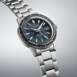 Reloj Presage Style 60´s automático con GMT y esfera azul, SSK009J1.