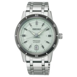 Reloj Seiko Presage Style 60's acero con esfera verde claro, SRPL71J1.