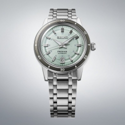 Reloj Seiko Presage Style 60's acero con esfera verde claro, SRPL71J1.