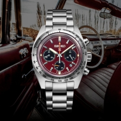Reloj Seiko Prospex Speedtimer Solar Chronograph burdeos EU, SSC953P1.