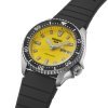 Reloj Seiko 5 Sports SKX con esfera amarilla y correa negra, SRPL87K1.