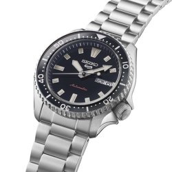 Reloj Seiko 5 Sports SKX Series en acero y esfera negra, SRPL85K1.