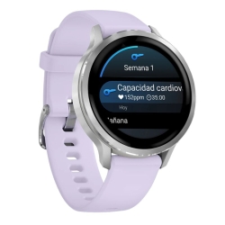Reloj inteligente Garmin Venu® 4 plateado y lila, 41 mm, 010-03013-01.