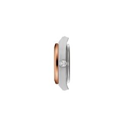 Reloj Tissot PRX 25 mm, esfera nácar y detalles rosé, T1370102111100.