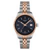 Reloj Tissot Ballade bicolor rosé y esfera azul, 34mm, T1562102204100.