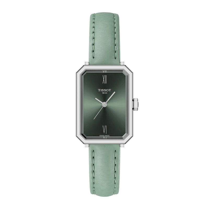 Reloj Tissot SRV esfera y correa verde empolvado 30 mm T1601101609300.