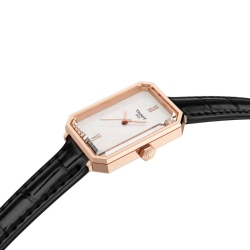 Reloj Tissot SRV esfera nácar, caja rosada y correa T1601103611300.