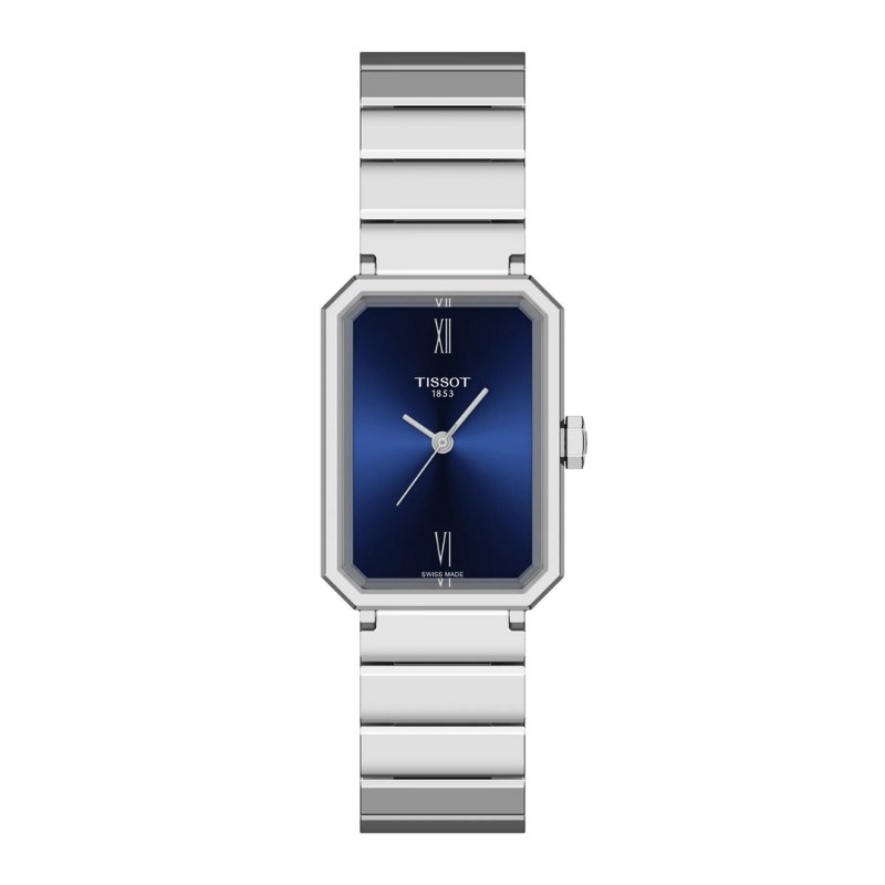 Reloj Tissot SRV de mujer en acero y esfera azul, T1601101104300.