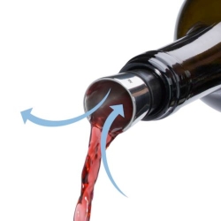 Vertedor con tapon Vino de WMF, en acero y resina negra, 0640667920.
