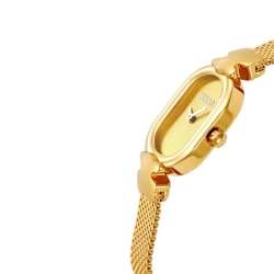 Reloj Tous Oval Icon en acero dorado y malla milanesa, 3000145200.