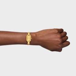 Reloj Tous Oval Icon en acero dorado y malla milanesa, 3000145200.