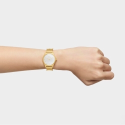 Reloj Tous Epic Icon Mesh dorado con esfera nácar, 3000135900.