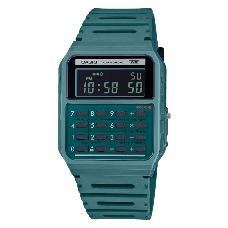 Reloj digital Casio homenaje a la calculadora Mini, en verde, CA-53WB-3BEF.