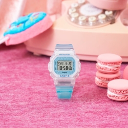 Reloj Casio Baby-G digital en azul con brillantina, BGD-565GC-2ER.