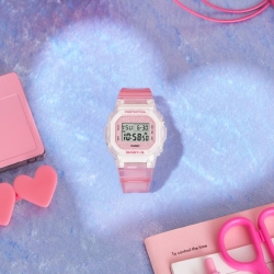 Reloj Casio Baby-G digital en rosa con brillantina, BGD-565GC-4ER.