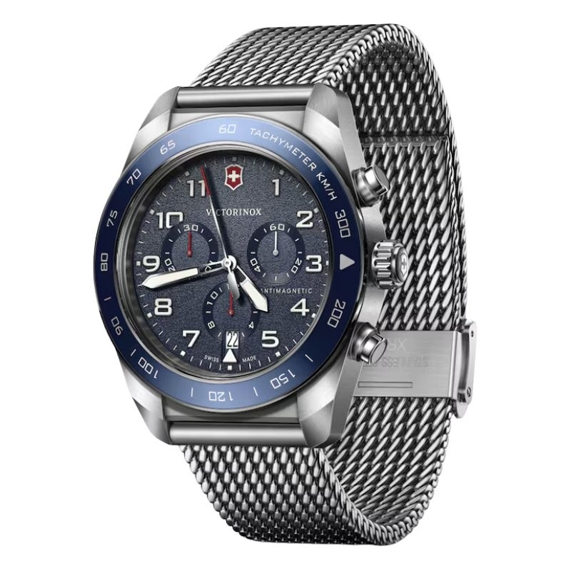 Reloj Victorinox Swiss Army cronógrafo, taquímetro y malla, V242049