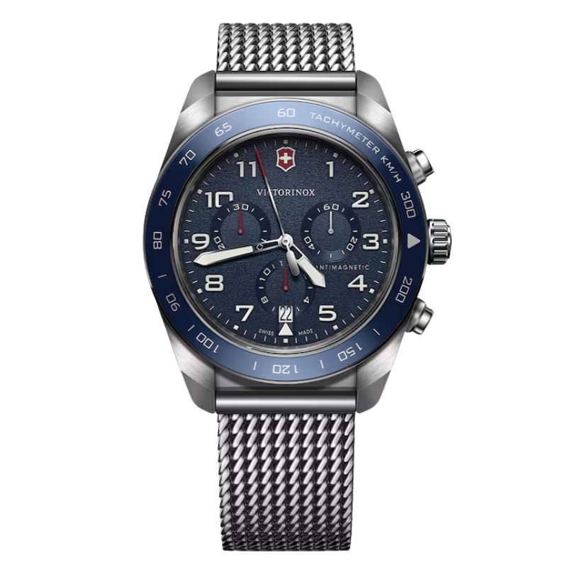 Reloj Victorinox Swiss Army cronógrafo, taquímetro y malla, V242049