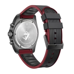 Reloj Victorinox Swiss Army cronógrafo y correa negra/roja, V242051.
