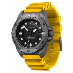 Reloj Victorinox Dive Pro cuarzo, en negro con correa amarilla, V241992