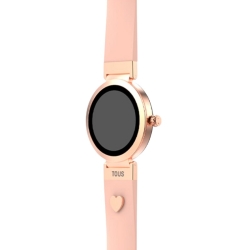 Reloj inteligente Tous S-Connect caja rosé y correa nude, 3000147800.