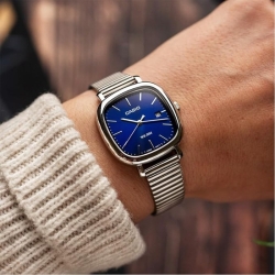 Reloj Casio en acero de mujer con esfera azul, LTP-B166D-2AVEF.