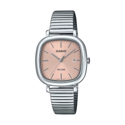 Reloj Casio en acero de mujer con esfera rosa palo, LTP-B166D-4AVEF.