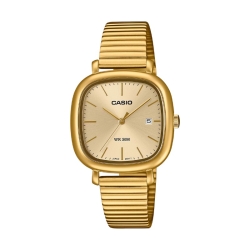 Reloj Casio en acero dorado y caja cuadrada 30 mm, LTP-B166D-9AVEF.