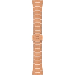 Reloj Tissot PRX en acero rosé y diamantes, 25 mm, T1370103350600.