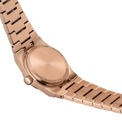 Reloj Tissot PRX en acero rosé y diamantes, 25 mm, T1370103350600.