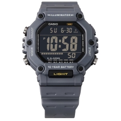 Reloj Casio Iluminator en gris y pantalla inversa, AE-1600H-8BVEF.