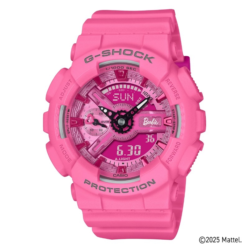 Reloj G-Shock x Barbie™ edición limitada en resina rosa, GMA-S110BE-4AER.