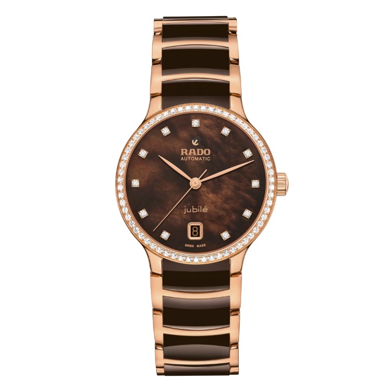Reloj Rado Centrix Automatic Diamonds en marrón y rosé, R30230922.