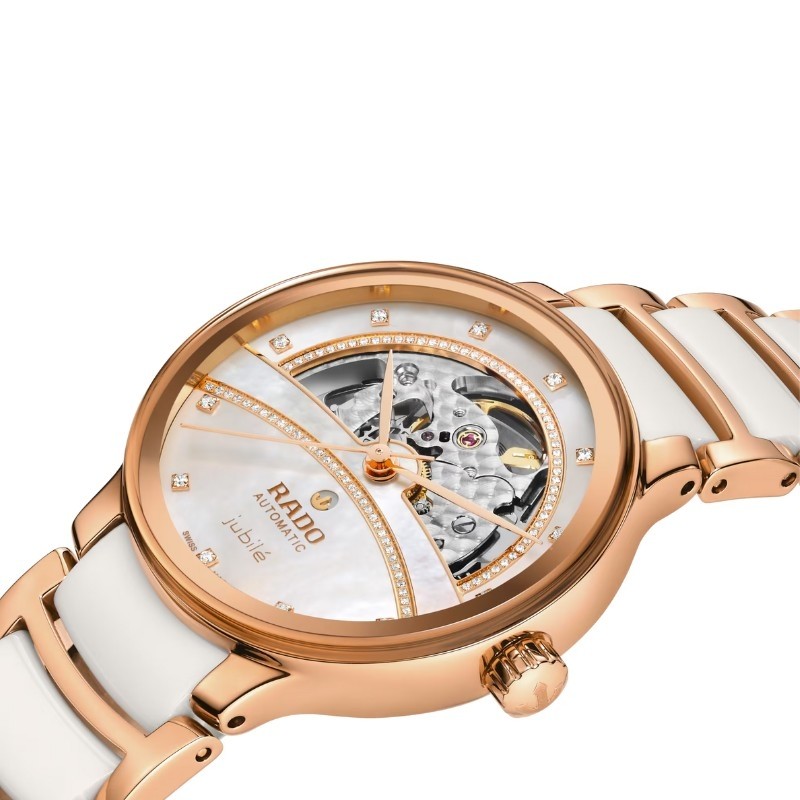 Reloj Rado Centrix Automatic Diamonds Open Heart blanco, R30029932.