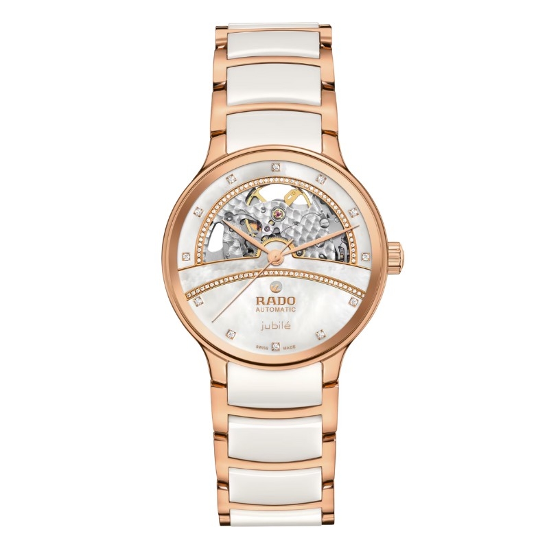 Reloj Rado Centrix Automatic Diamonds Open Heart blanco, R30029932.
