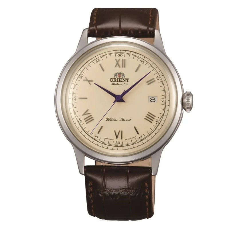 Reloj Orient Bambino automático con correa de piel marrón, TAC00009N0.