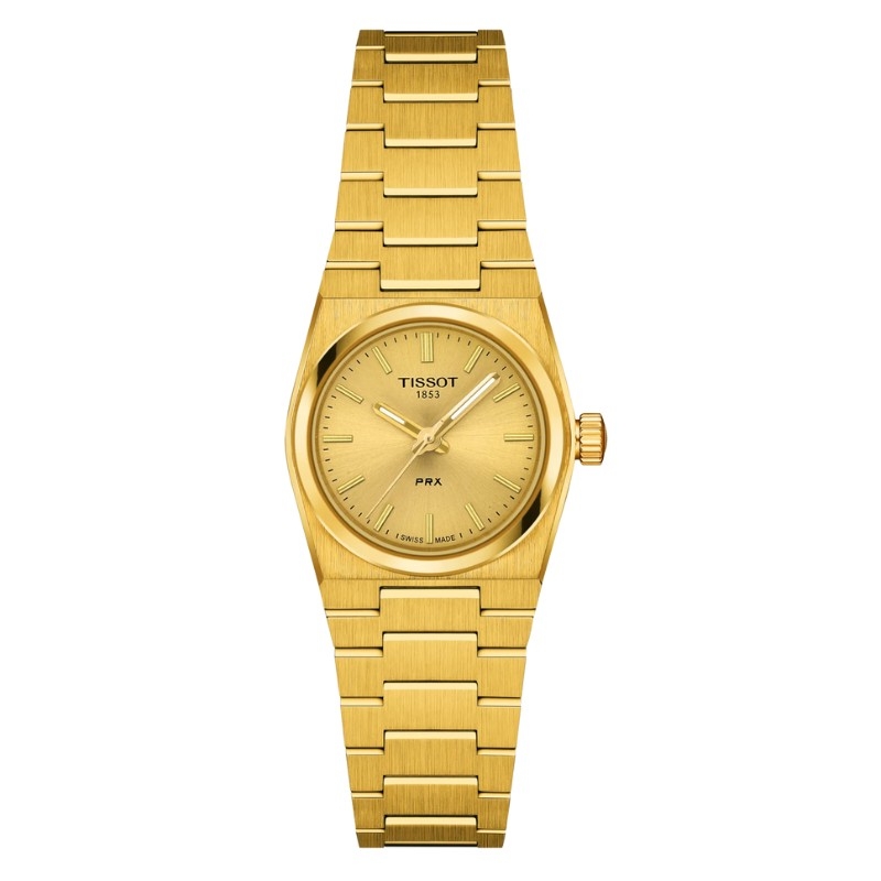 Reloj Tissot PRX 25 mm en acero dorado amarillo, T1370103302100.