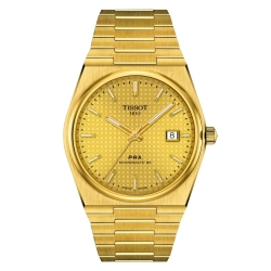 Reloj Tissot PRX Powermatic 80 dorado de 40 mm, T1374073302100.