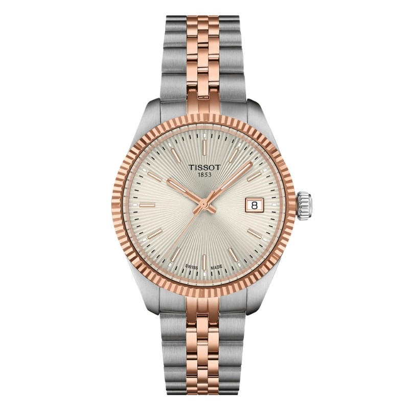 Reloj Tissot Ballade de 34 mm caja, bicolor rosé, T1562102203101.