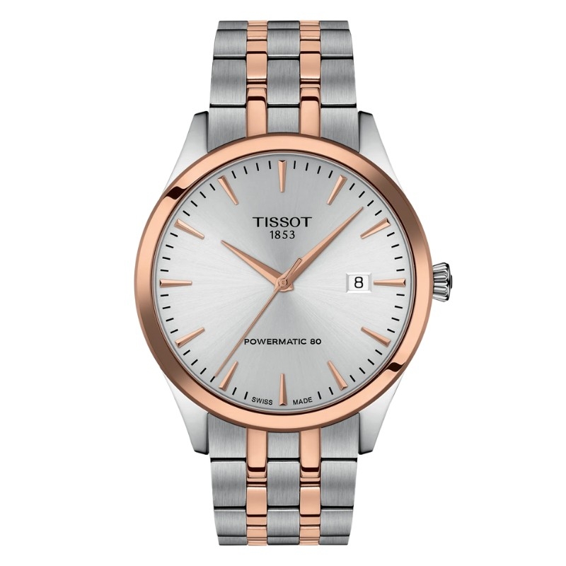 Reloj Tissot Classic Dream Powermatic 80 bicolor rosé, T1584072203101.