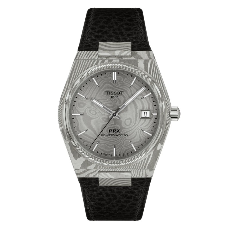 Reloj Tissot PRX Powermatic 80 damasco y correa piel, T1378079608100.