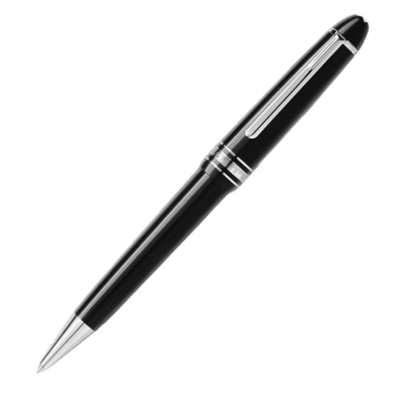 Bolígrafo Meisterstück Platinum Midsize negro y platino, 132491.
