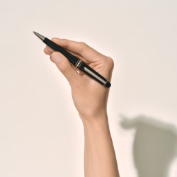 Bolígrafo Meisterstück Platinum Midsize negro y platino, 132491.