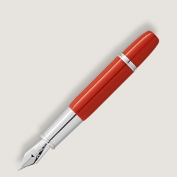 Pluma Montblanc Heritage Rouge et Noir "Baby" en rojo coral, 127855.
