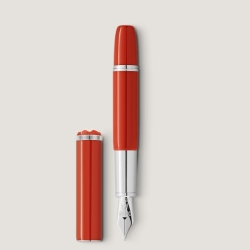 Pluma Montblanc Heritage Rouge et Noir "Baby" en rojo coral, 127855.